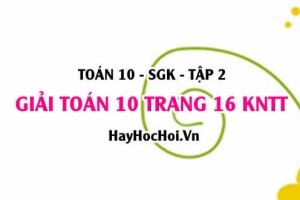 Giải Toán 10 trang 16 tập 2 Kết nối tri thức